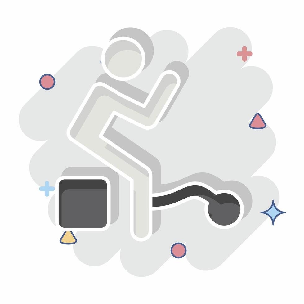 Icon Guilty. related to Justice symbol. comic style. simple design editable vector