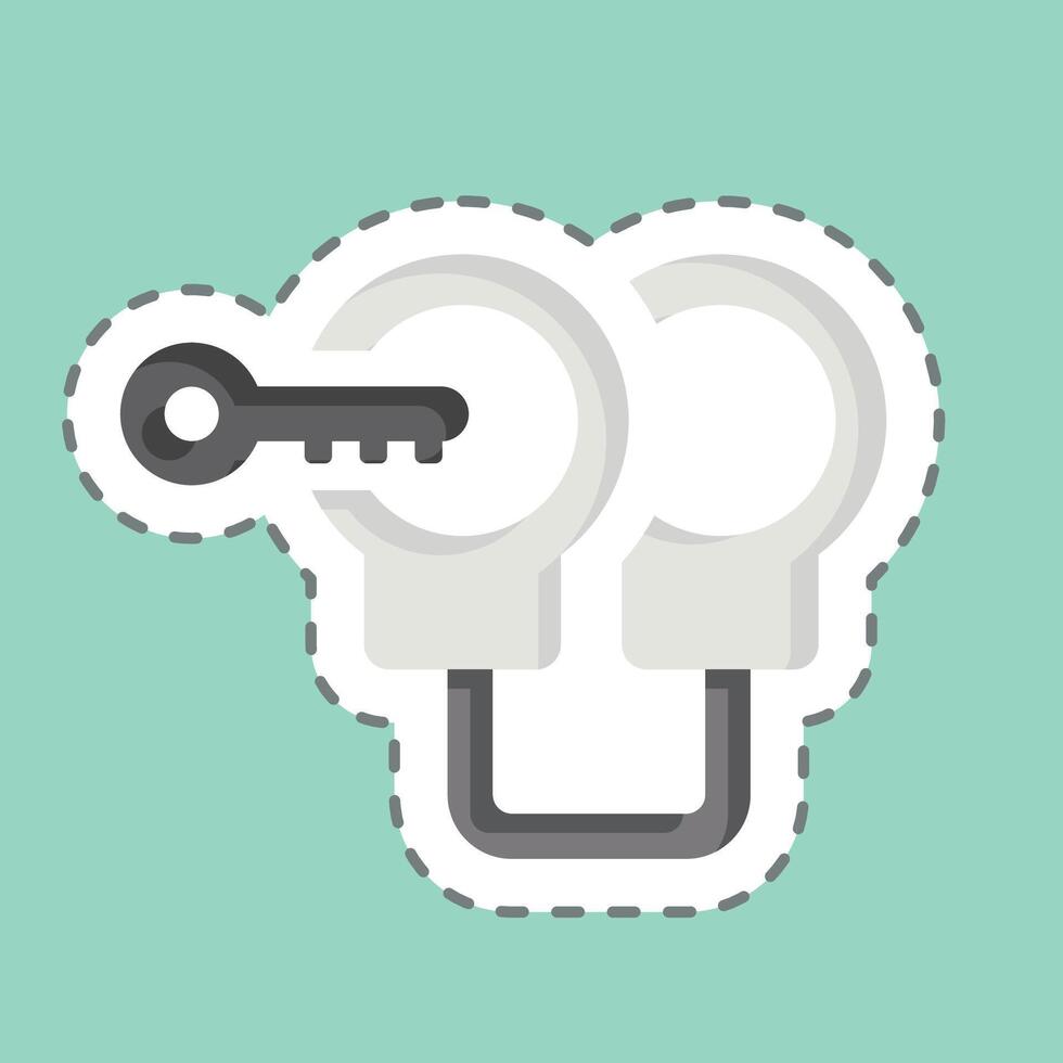 Sticker line cut Arrest. related to Justice symbol. simple design editable vector