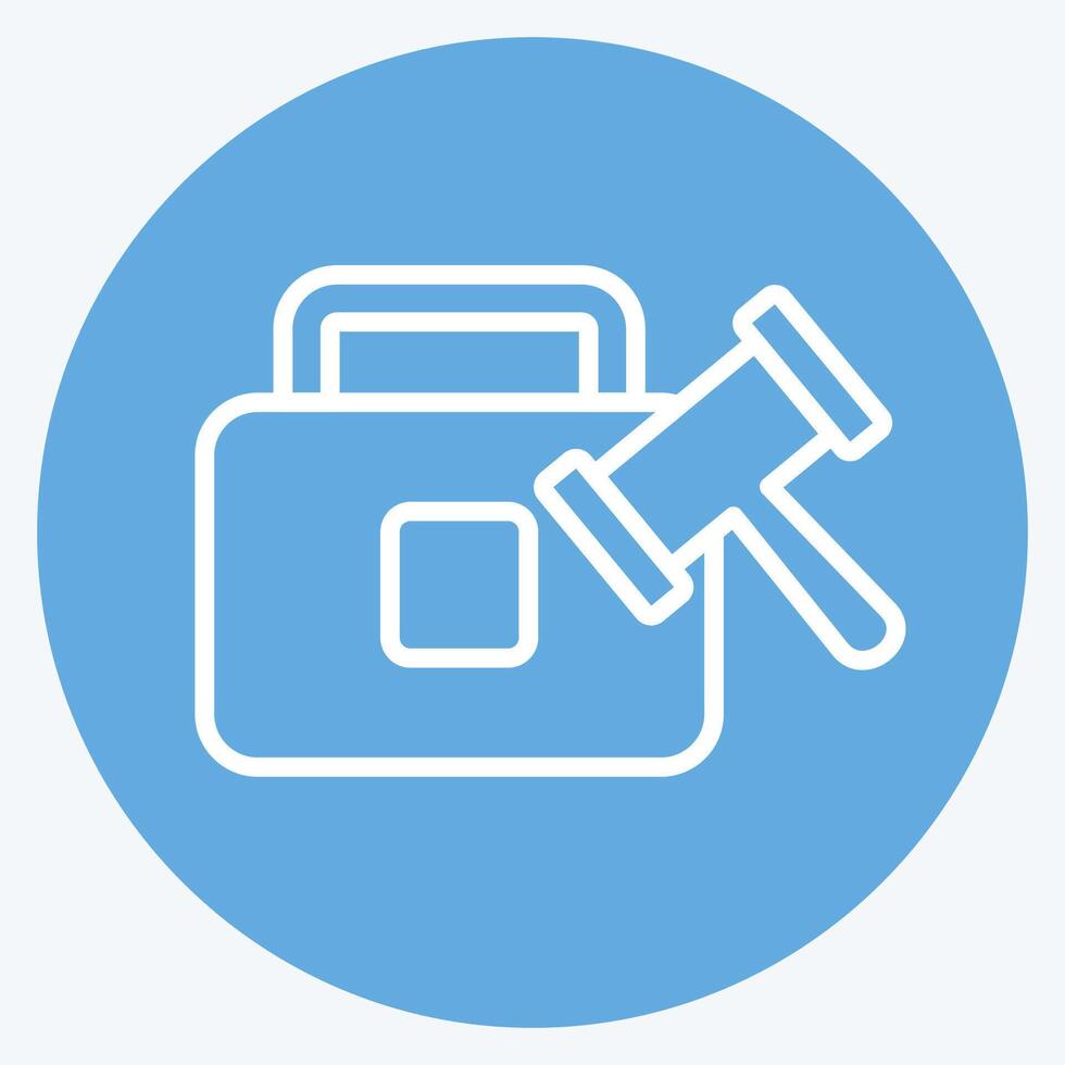 Icon Case. related to Justice symbol. blue eyes style. simple design editable vector
