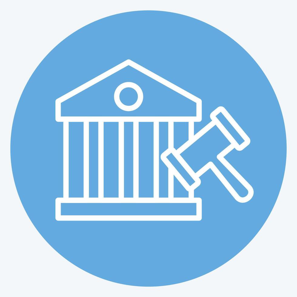 Icon Court. related to Justice symbol. blue eyes style. simple design editable vector