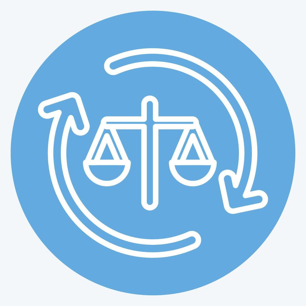 Icon Legal Process. related to Justice symbol. blue eyes style. simple design editable vector
