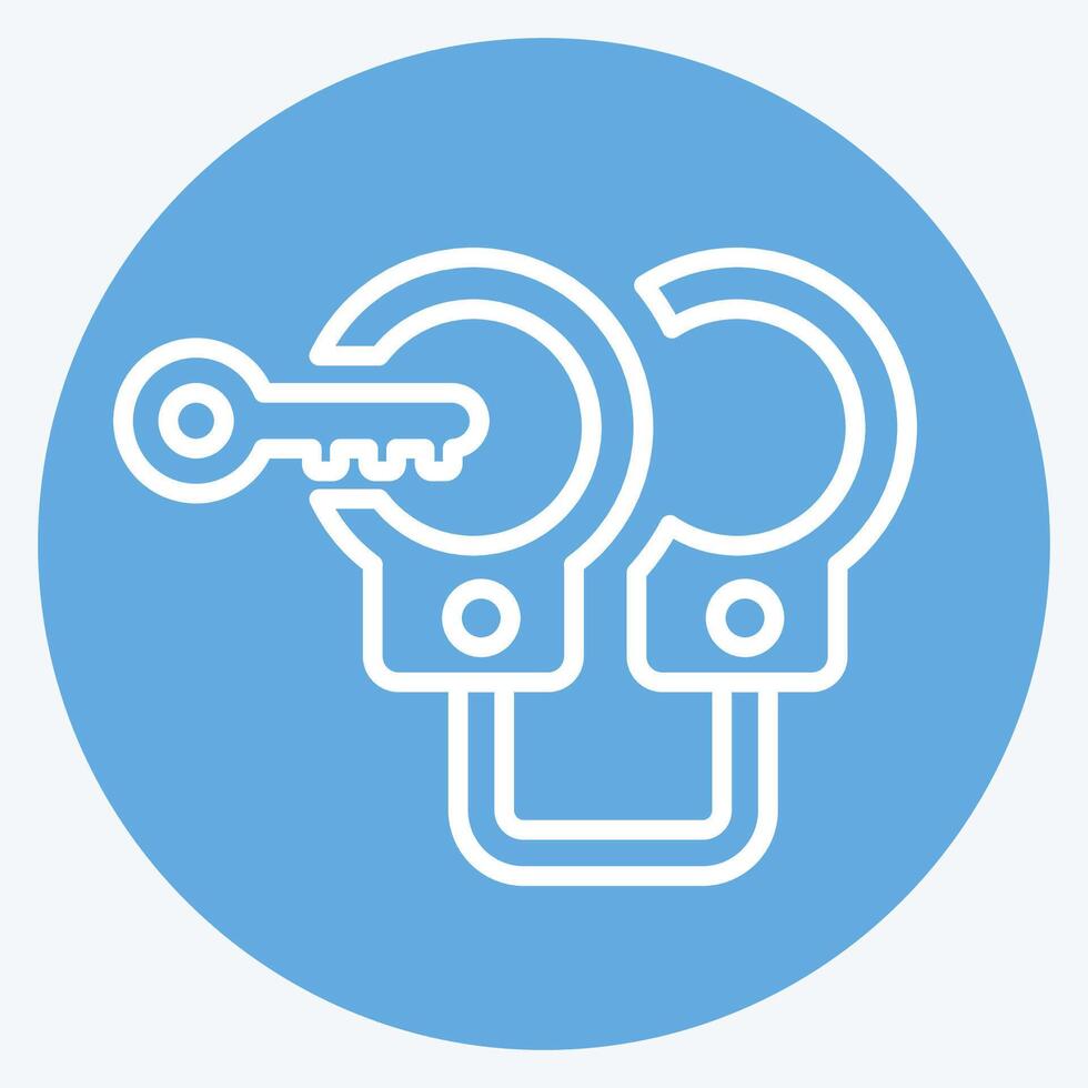 Icon Arrest. related to Justice symbol. blue eyes style. simple design editable vector