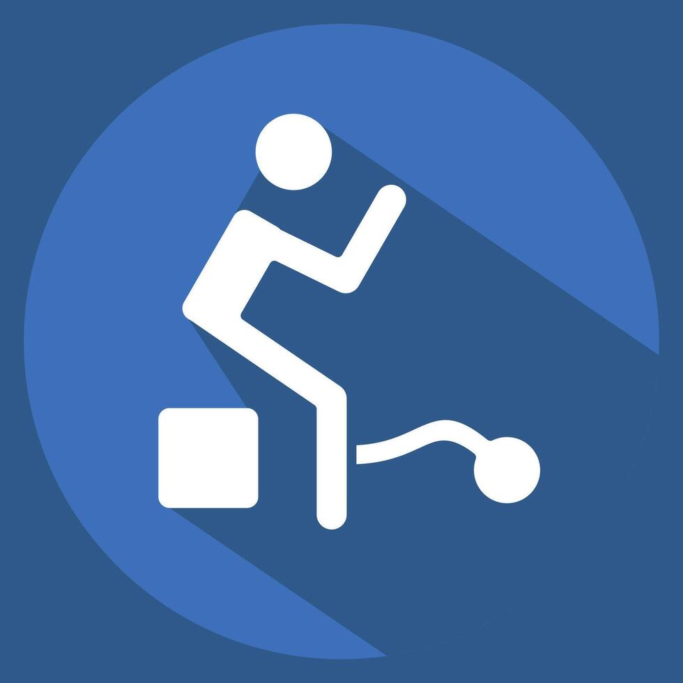 Icon Guilty. related to Justice symbol. long shadow style. simple design editable vector