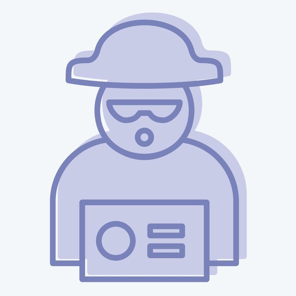 Icon Warrant. related to Justice symbol. two tone style. simple design editable vector