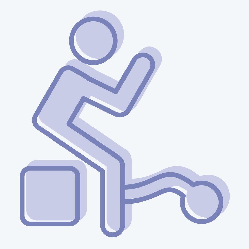Icon Guilty. related to Justice symbol. two tone style. simple design editable vector