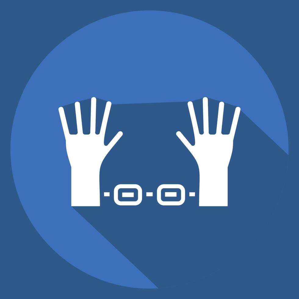 Icon Freedom. related to Justice symbol. long shadow style. simple design editable vector