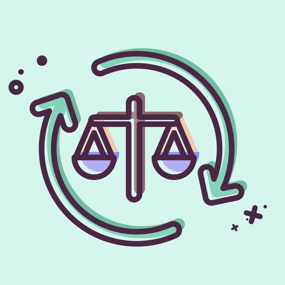 Icon Legal Process. related to Justice symbol. MBE style. simple design editable vector