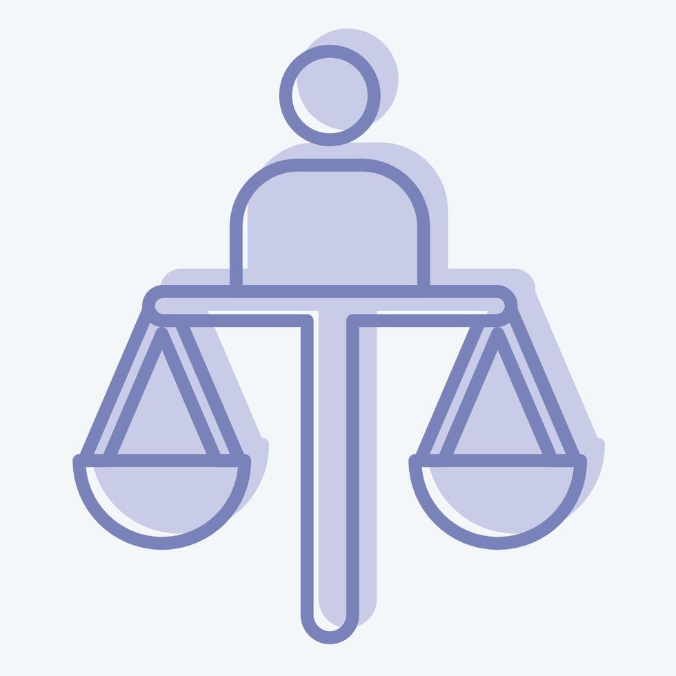 Icon Judgment. related to Justice symbol. two tone style. simple design editable vector