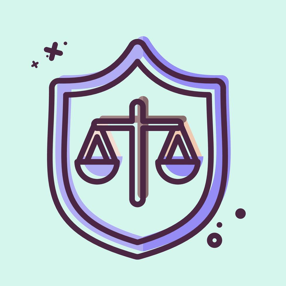 Icon Justice. related to Justice symbol. MBE style. simple design editable vector