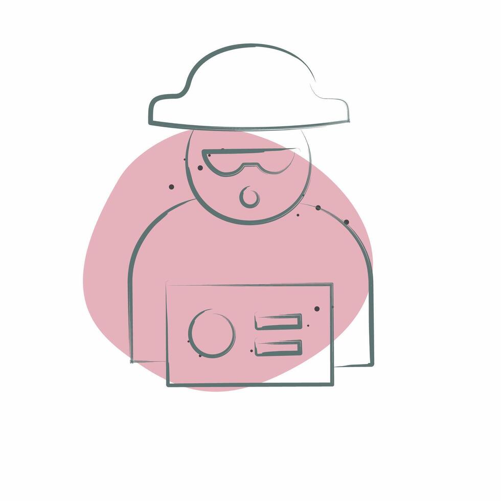 Icon Warrant. related to Justice symbol. Color Spot Style. simple design editable vector