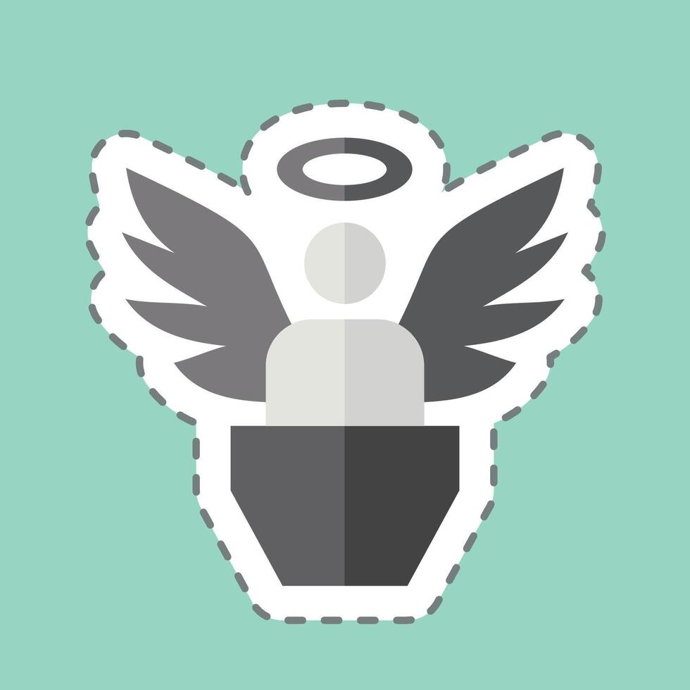 Sticker line cut Innocence. related to Justice symbol. simple design editable vector