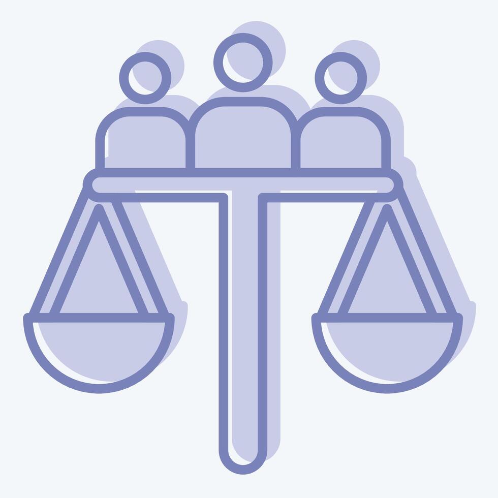 Icon Judgment. related to Justice symbol. two tone style. simple design editable 1 vector