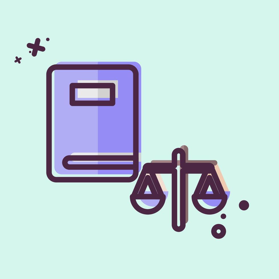 Icon Legal. related to Justice symbol. MBE style. simple design editable vector