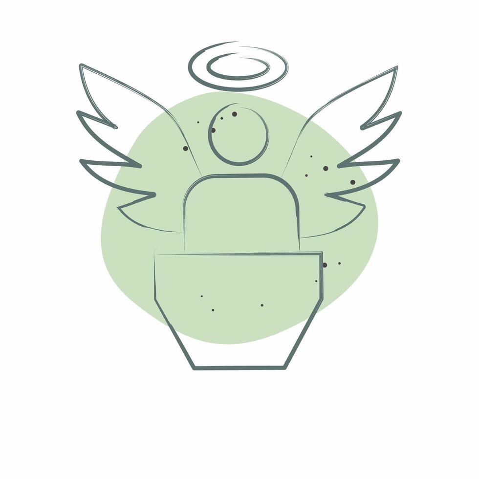 Icon Innocence. related to Justice symbol. Color Spot Style. simple design editable vector