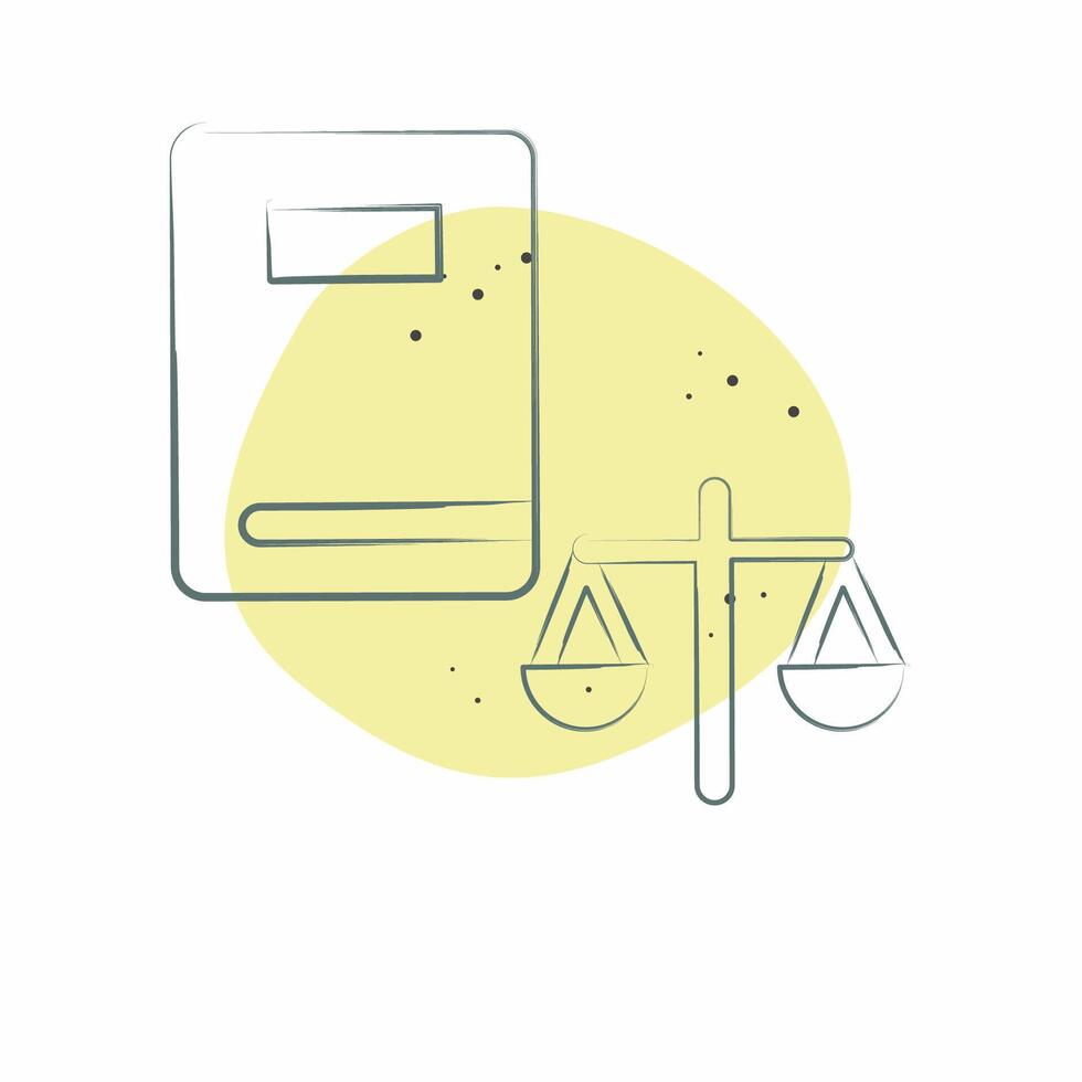 Icon Legal. related to Justice symbol. Color Spot Style. simple design editable vector