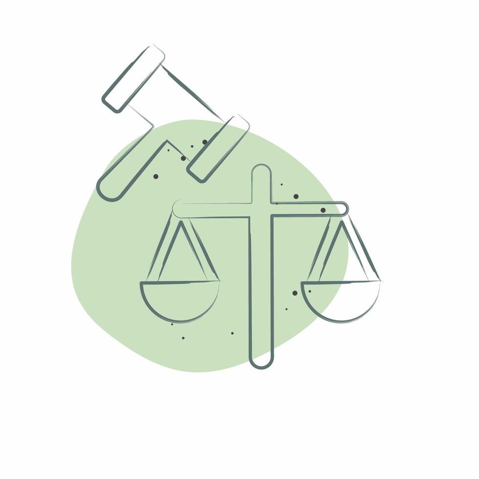 Icon Jury. related to Justice symbol. Color Spot Style. simple design editable 1 vector