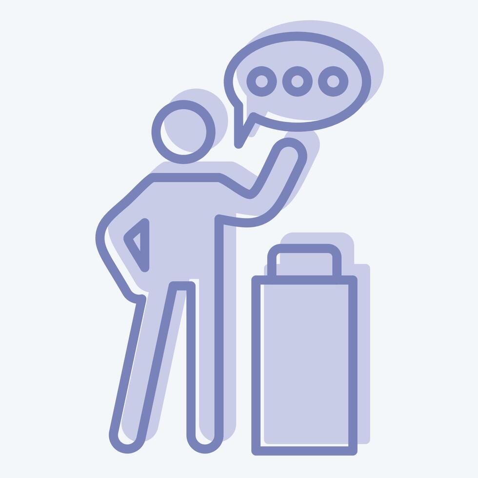 Icon Taking Oath. related to Justice symbol. two tone style. simple design editable vector