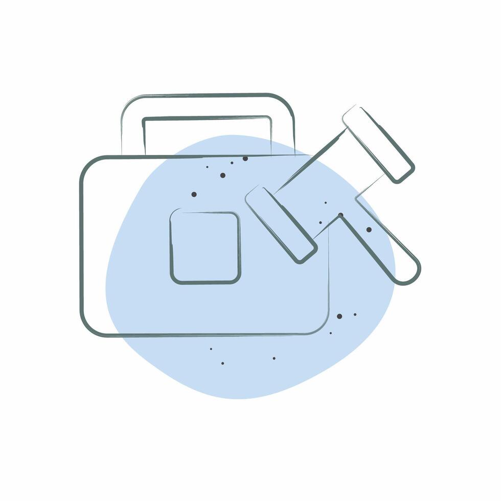 Icon Case. related to Justice symbol. Color Spot Style. simple design editable vector