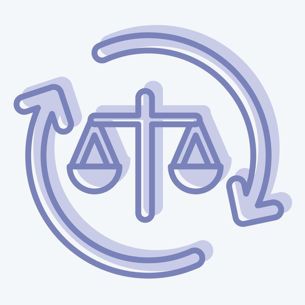 Icon Legal Process. related to Justice symbol. two tone style. simple design editable vector