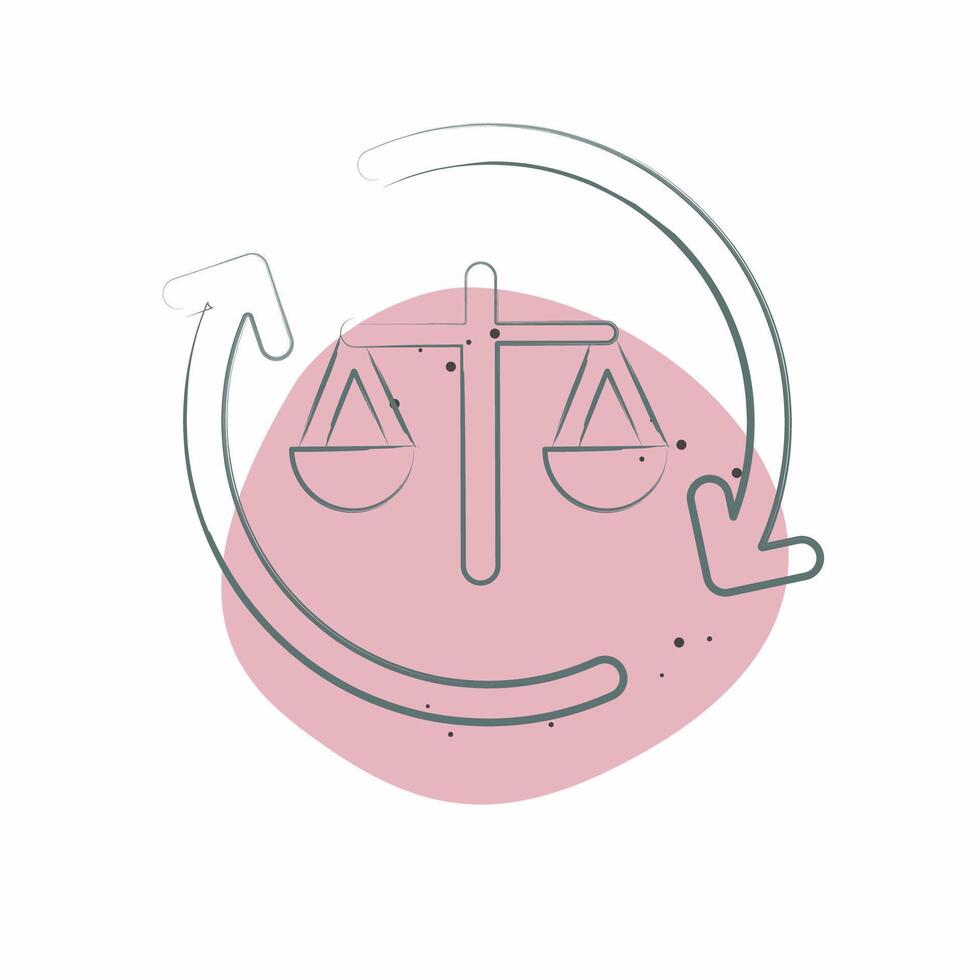 Icon Legal Process. related to Justice symbol. Color Spot Style. simple design editable vector