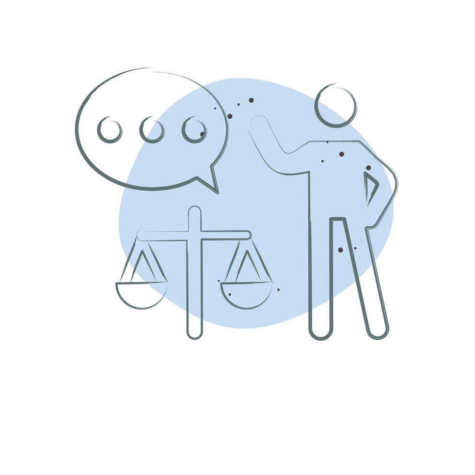 Icon Lawyer. related to Justice symbol. Color Spot Style. simple design editable vector