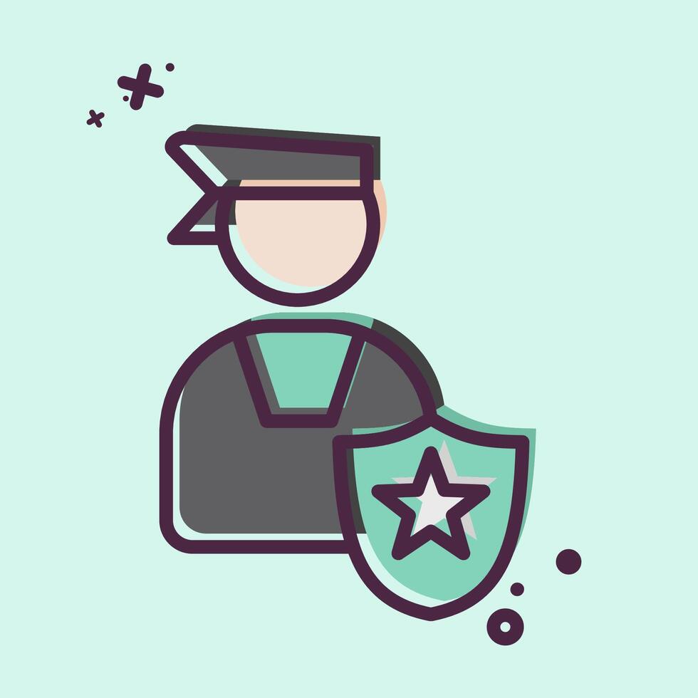 Icon Authority. related to Justice symbol. MBE style. simple design editable vector