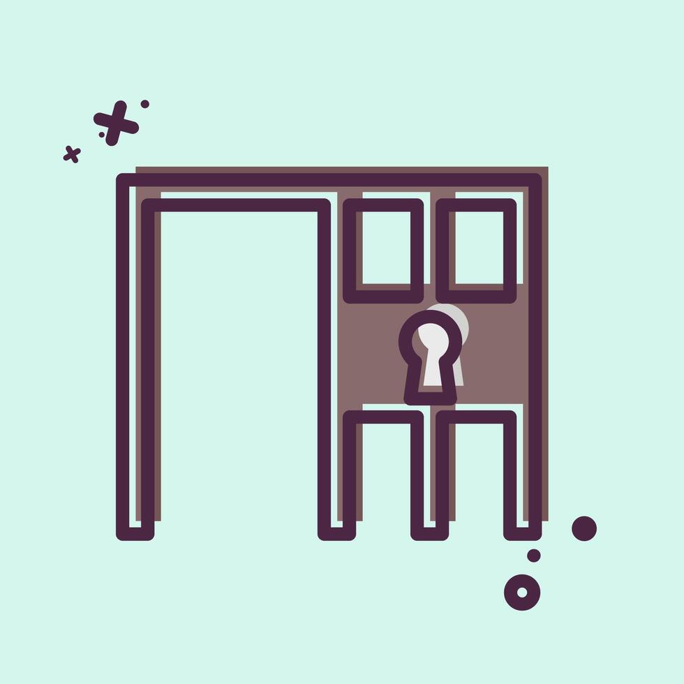 Icon Jail. related to Justice symbol. MBE style. simple design editable vector