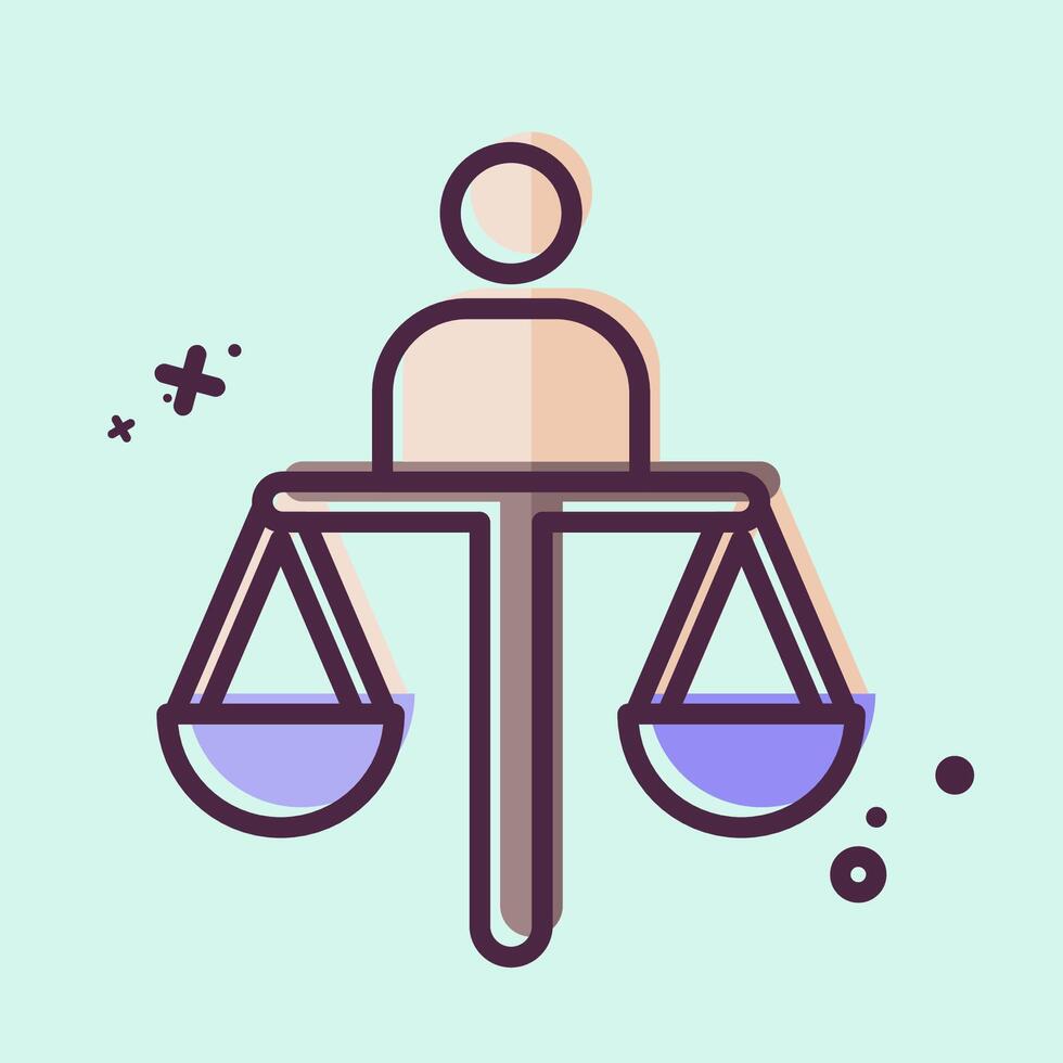Icon Judgment. related to Justice symbol. MBE style. simple design editable vector