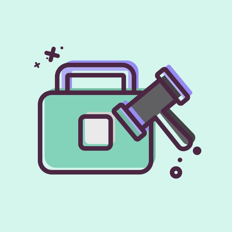 Icon Case. related to Justice symbol. MBE style. simple design editable vector