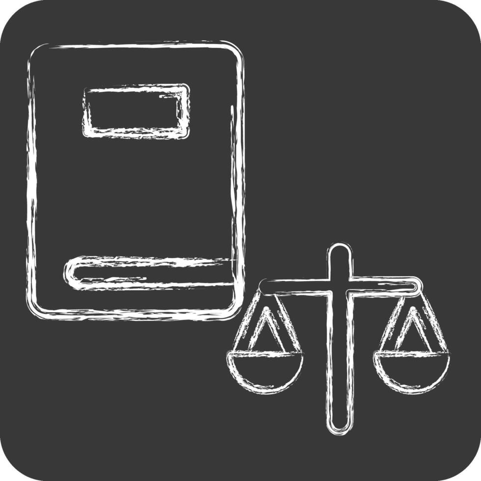 Icon Legal. related to Justice symbol. chalk Style. simple design editable vector