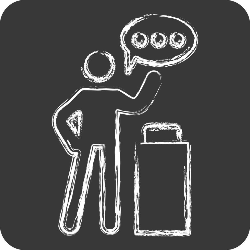Icon Taking Oath. related to Justice symbol. chalk Style. simple design editable vector