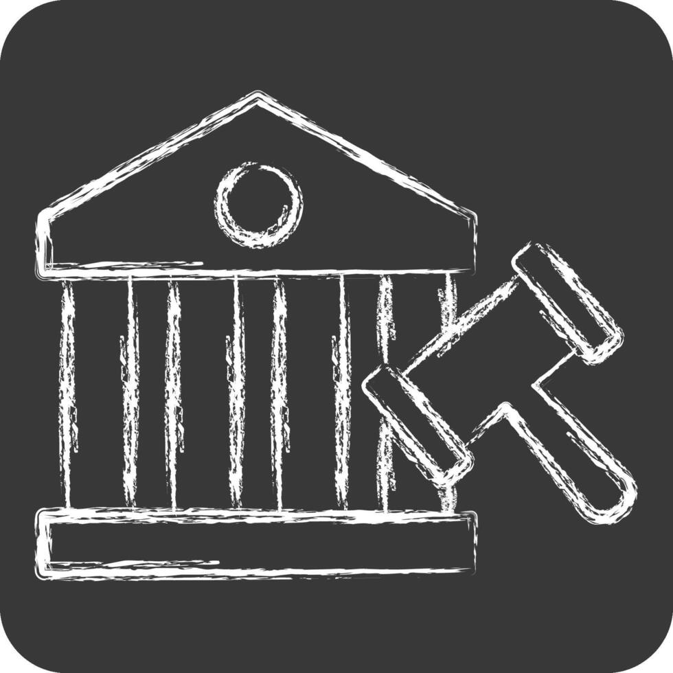 Icon Court. related to Justice symbol. chalk Style. simple design editable vector