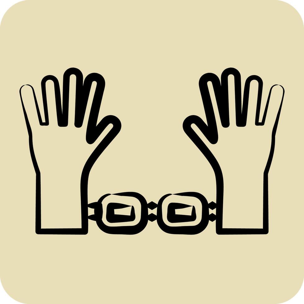 Icon Freedom. related to Justice symbol. hand drawn style. simple design editable vector