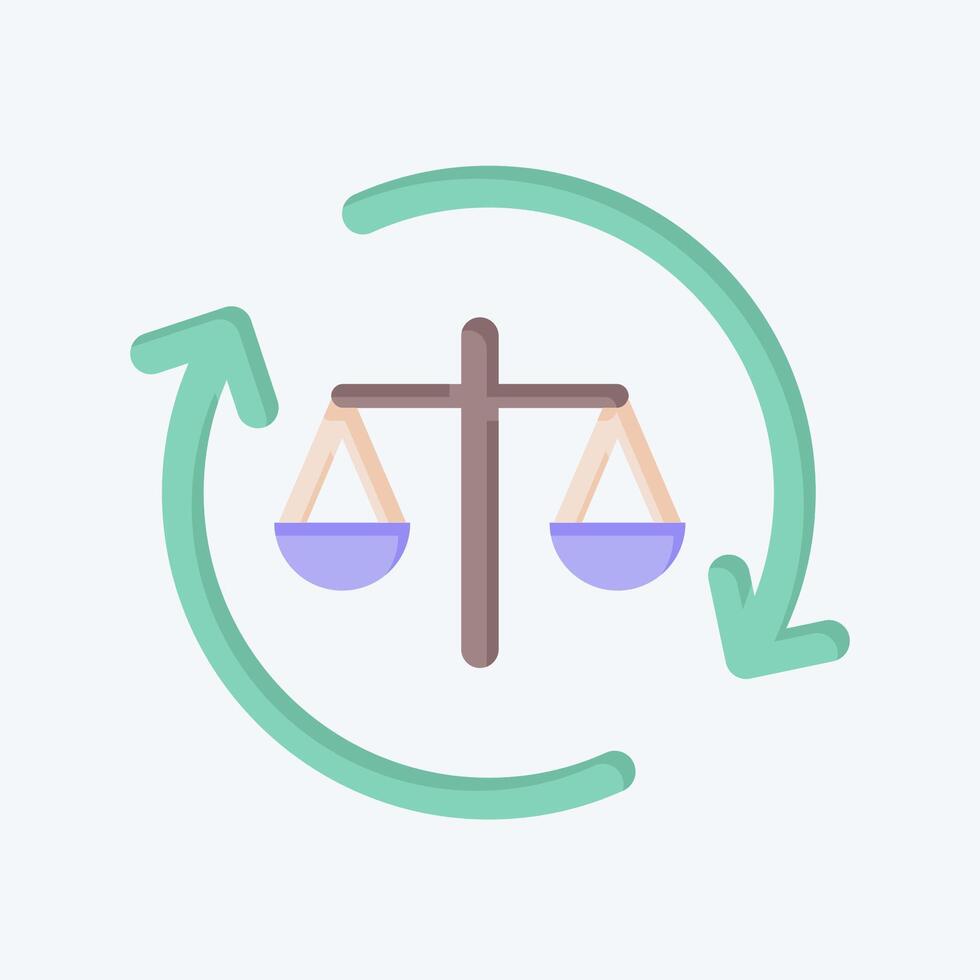 Icon Legal Process. related to Justice symbol. flat style. simple design editable vector