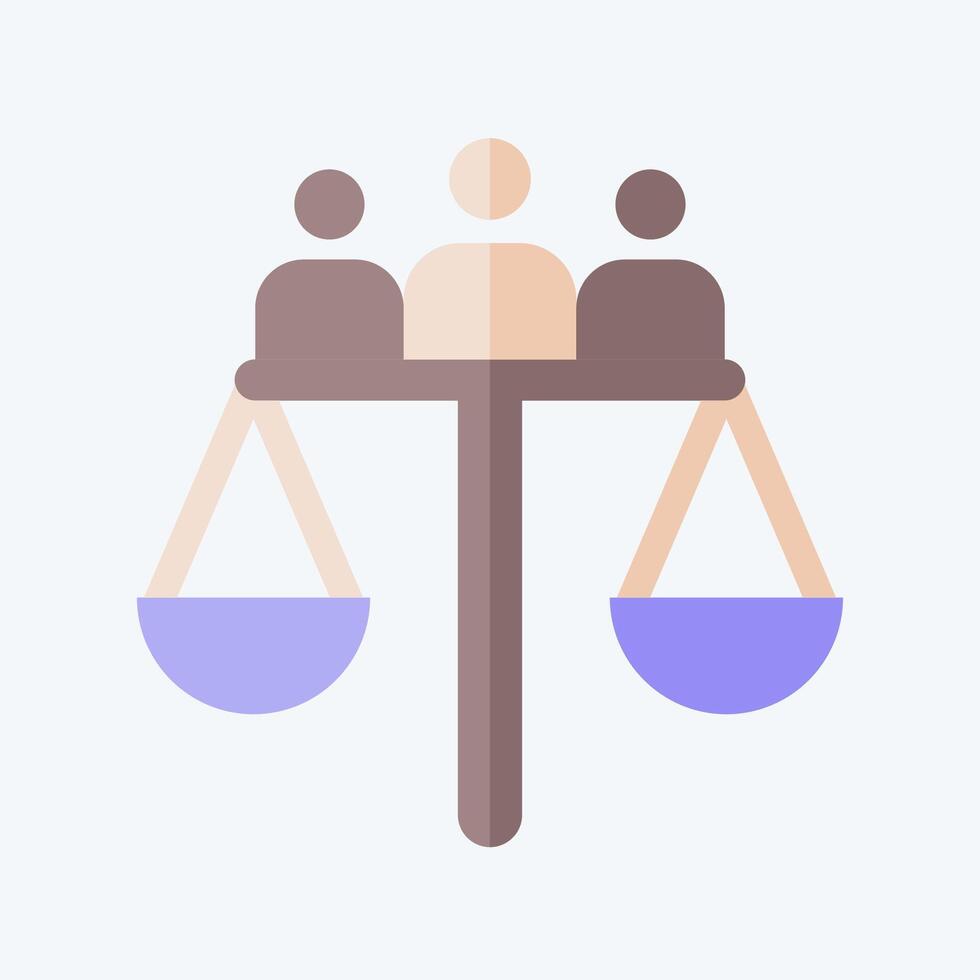 Icon Judgment. related to Justice symbol. flat style. simple design editable 1 vector
