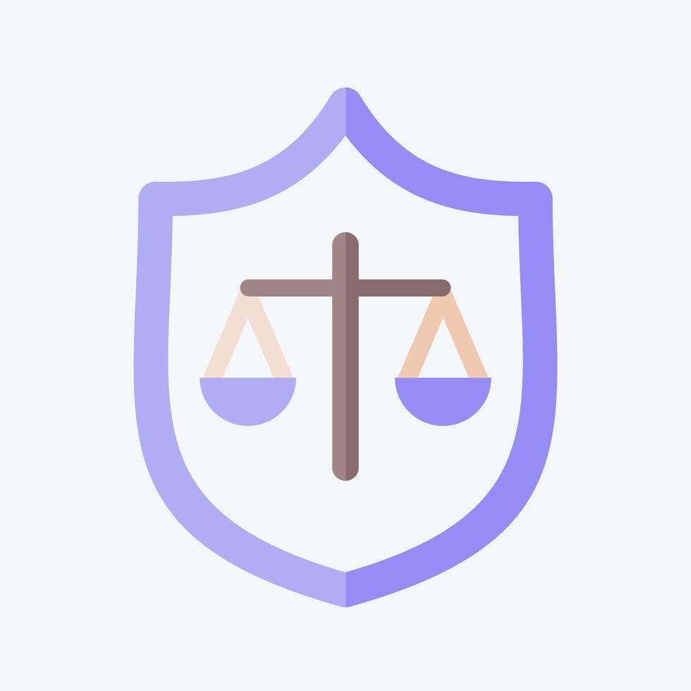 Icon Justice. related to Justice symbol. flat style. simple design editable vector