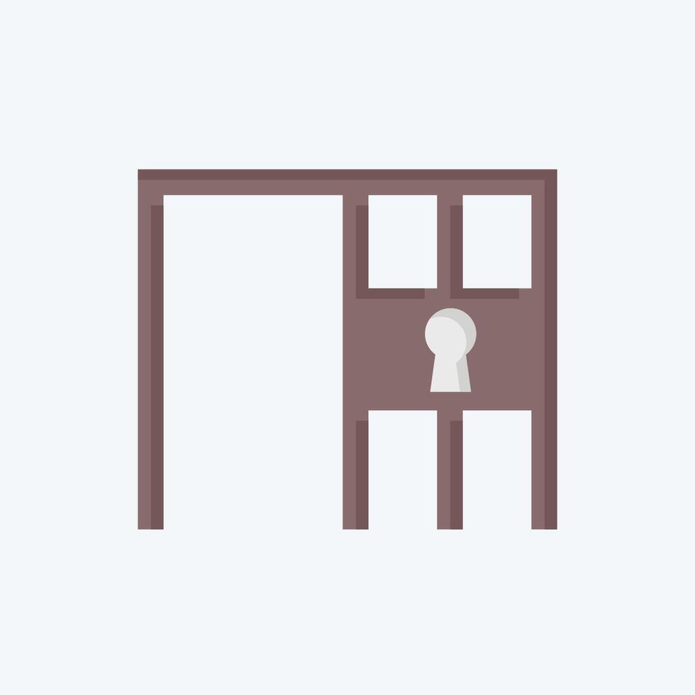 Icon Jail. related to Justice symbol. flat style. simple design editable vector
