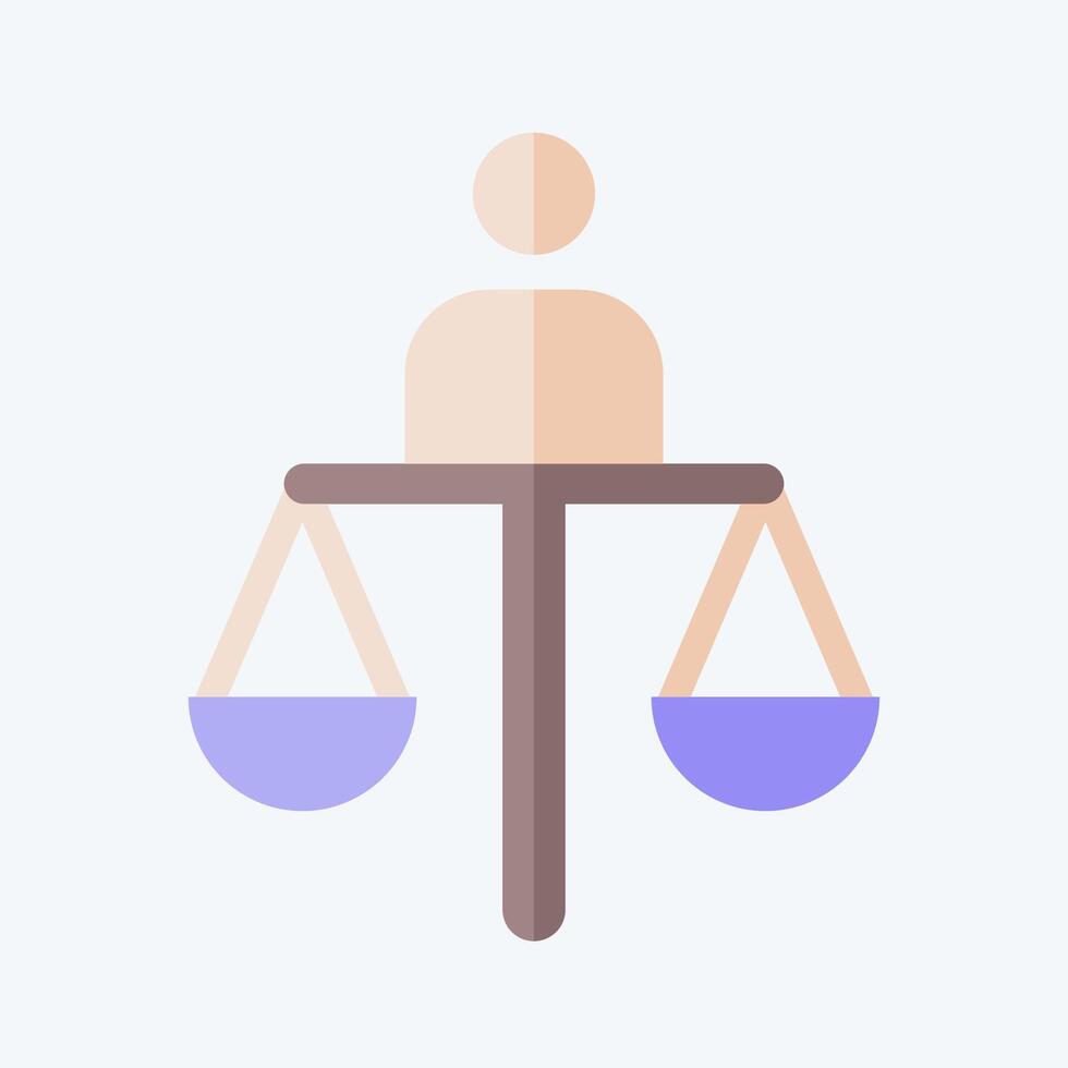 Icon Judgment. related to Justice symbol. flat style. simple design editable vector