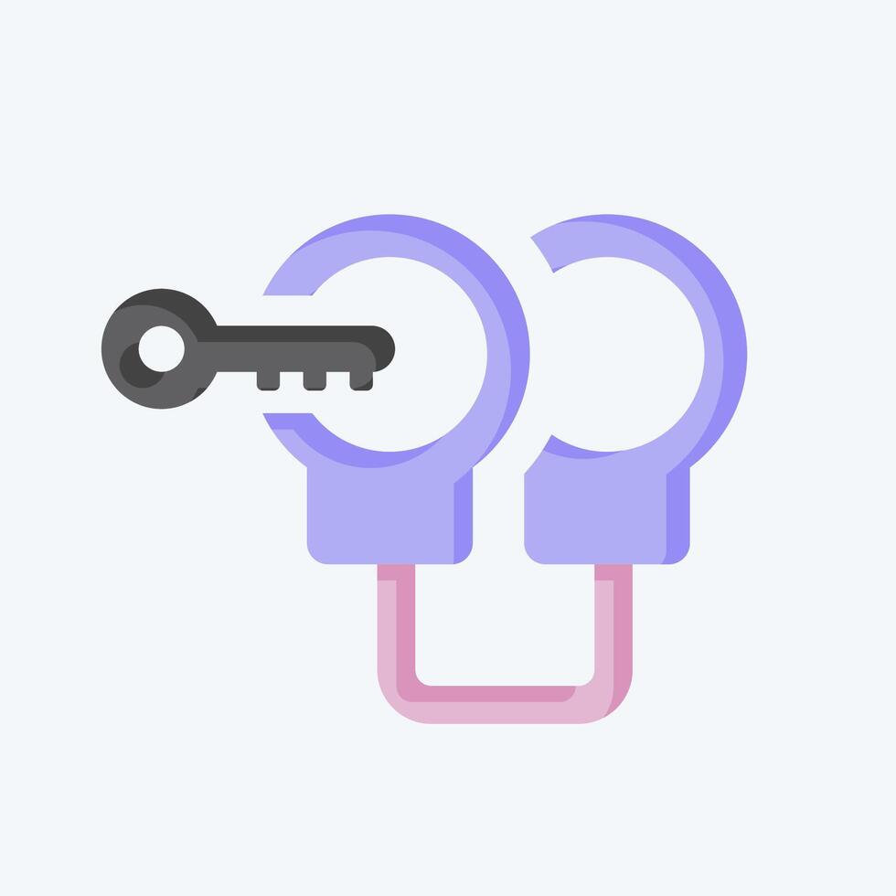 Icon Arrest. related to Justice symbol. flat style. simple design editable vector