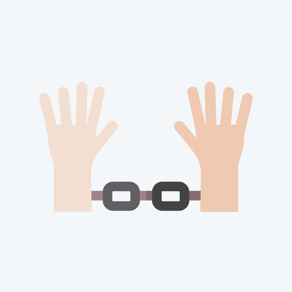 Icon Freedom. related to Justice symbol. flat style. simple design editable vector