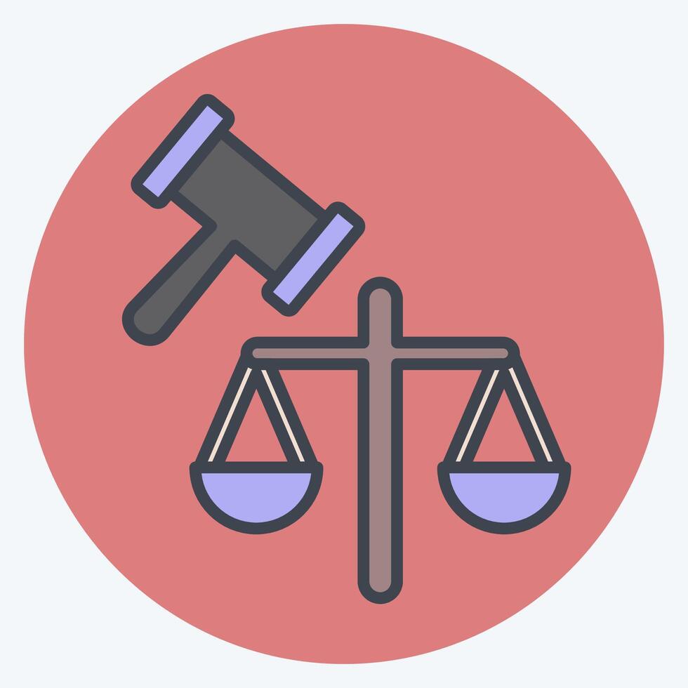 Icon Jury. related to Justice symbol. color mate style. simple design editable 1 vector
