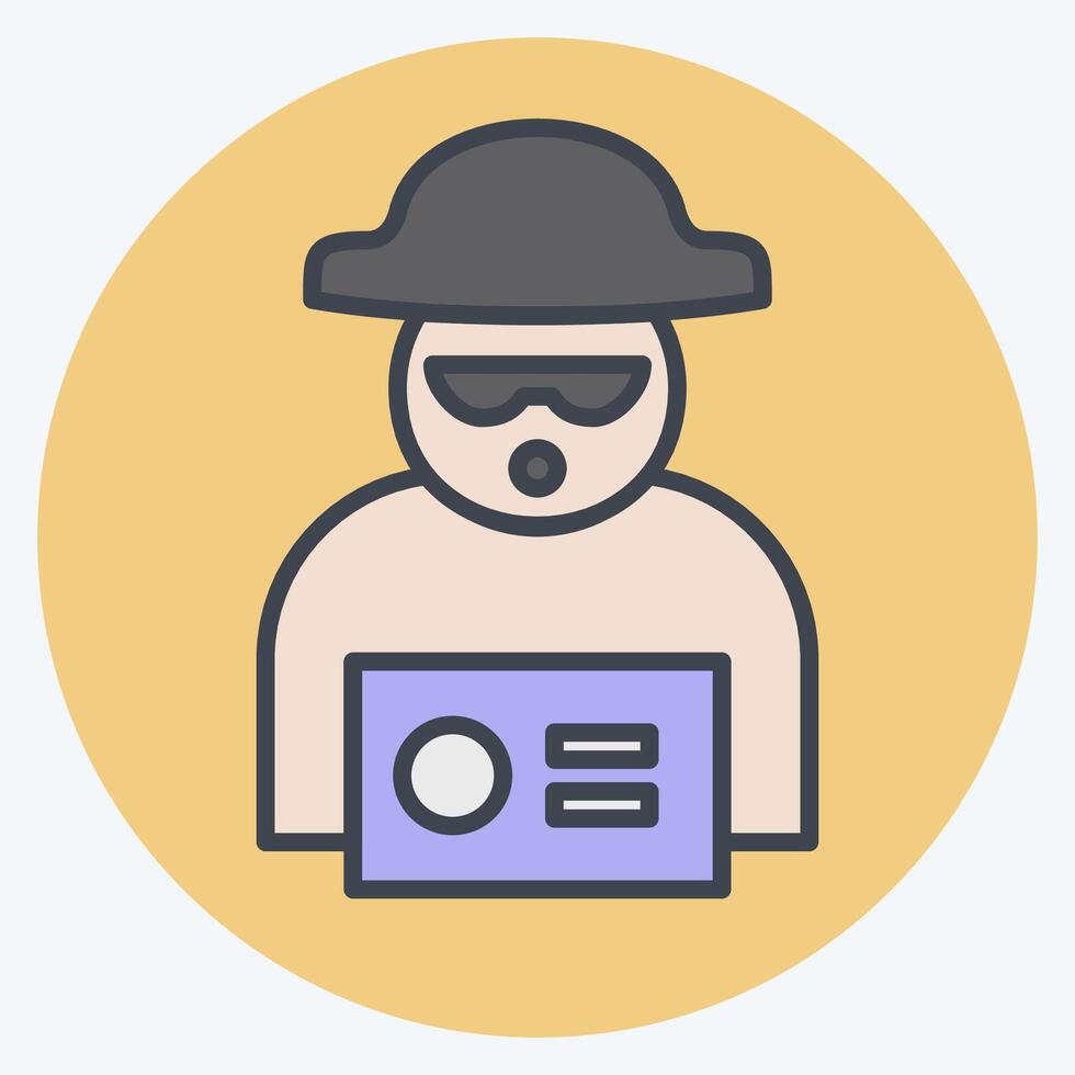 Icon Warrant. related to Justice symbol. color mate style. simple design editable vector