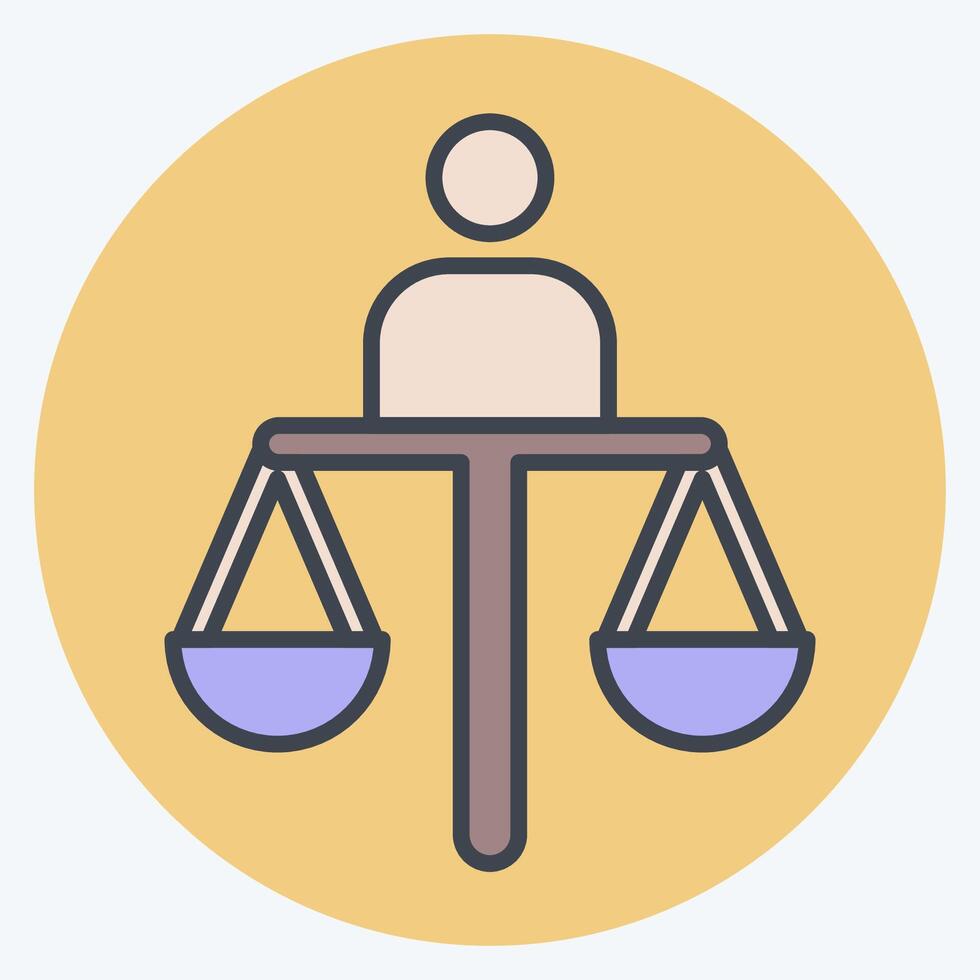 Icon Judgment. related to Justice symbol. color mate style. simple design editable vector