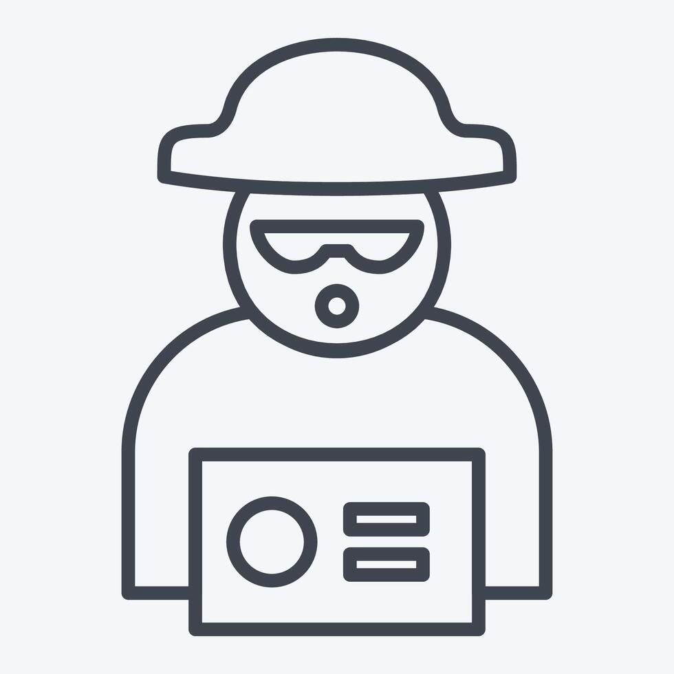 Icon Warrant. related to Justice symbol. line style. simple design editable vector