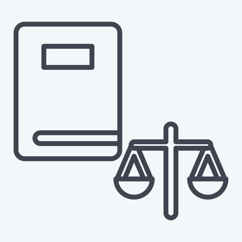 Icon Legal. related to Justice symbol. line style. simple design editable vector