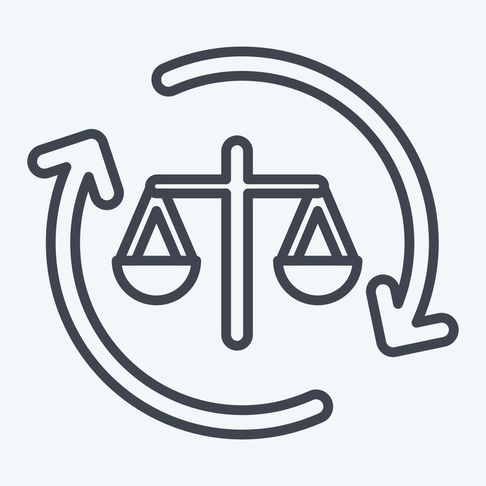 Icon Legal Process. related to Justice symbol. line style. simple design editable vector