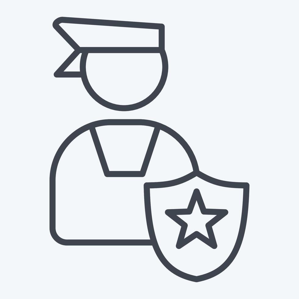Icon Authority. related to Justice symbol. line style. simple design editable vector