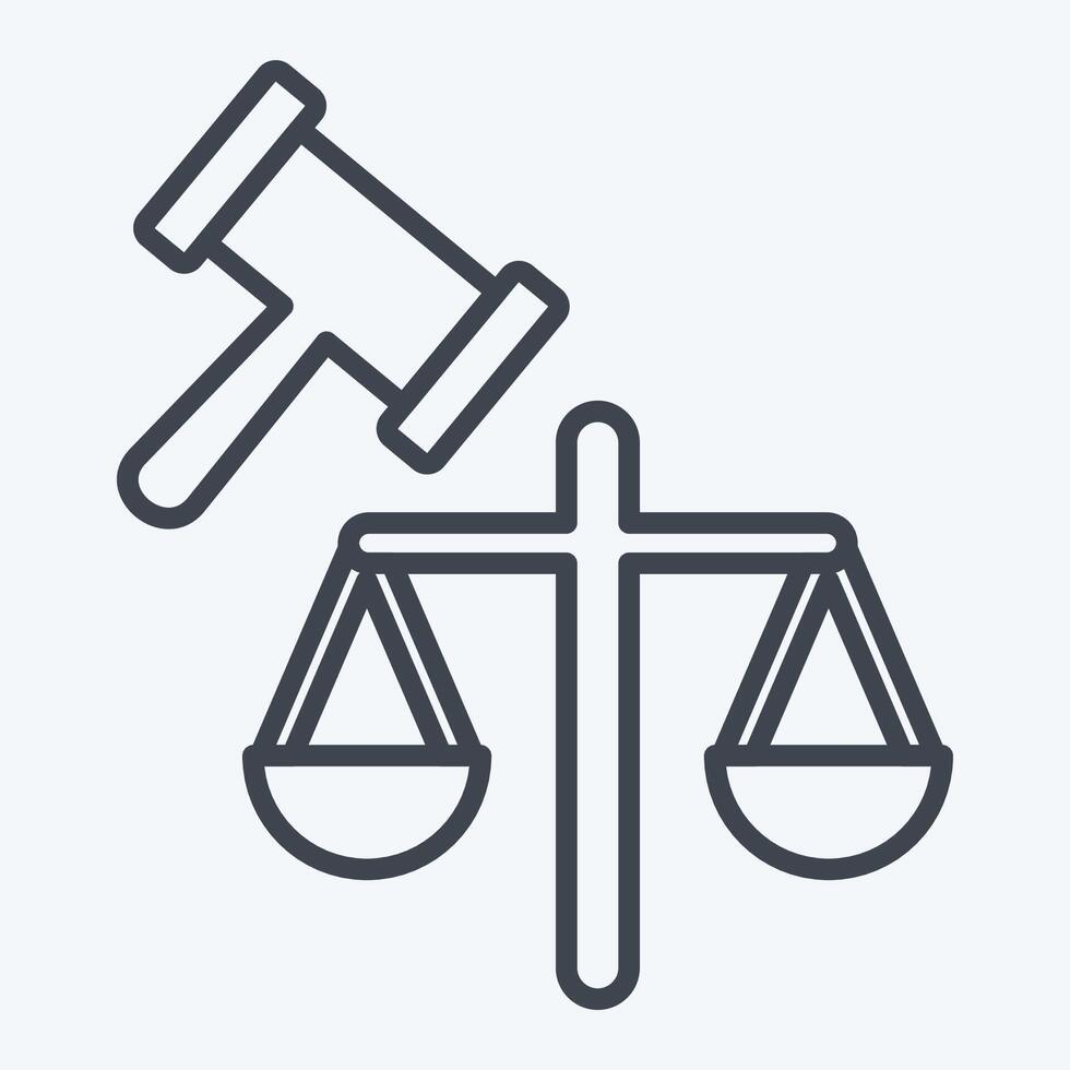 Icon Jury. related to Justice symbol. line style. simple design editable 1 vector