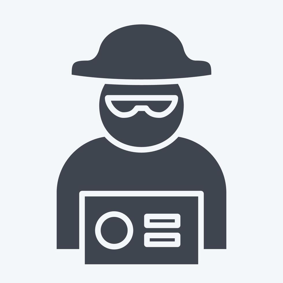 Icon Warrant. related to Justice symbol. glyph style. simple design editable vector