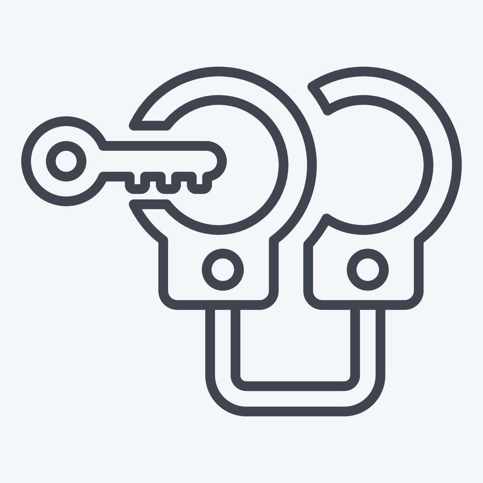 Icon Arrest. related to Justice symbol. line style. simple design editable vector